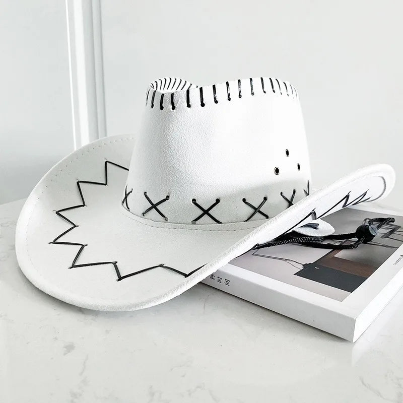 Cappello da Cowboy "Canyon Trail" con Cuciture a Vista