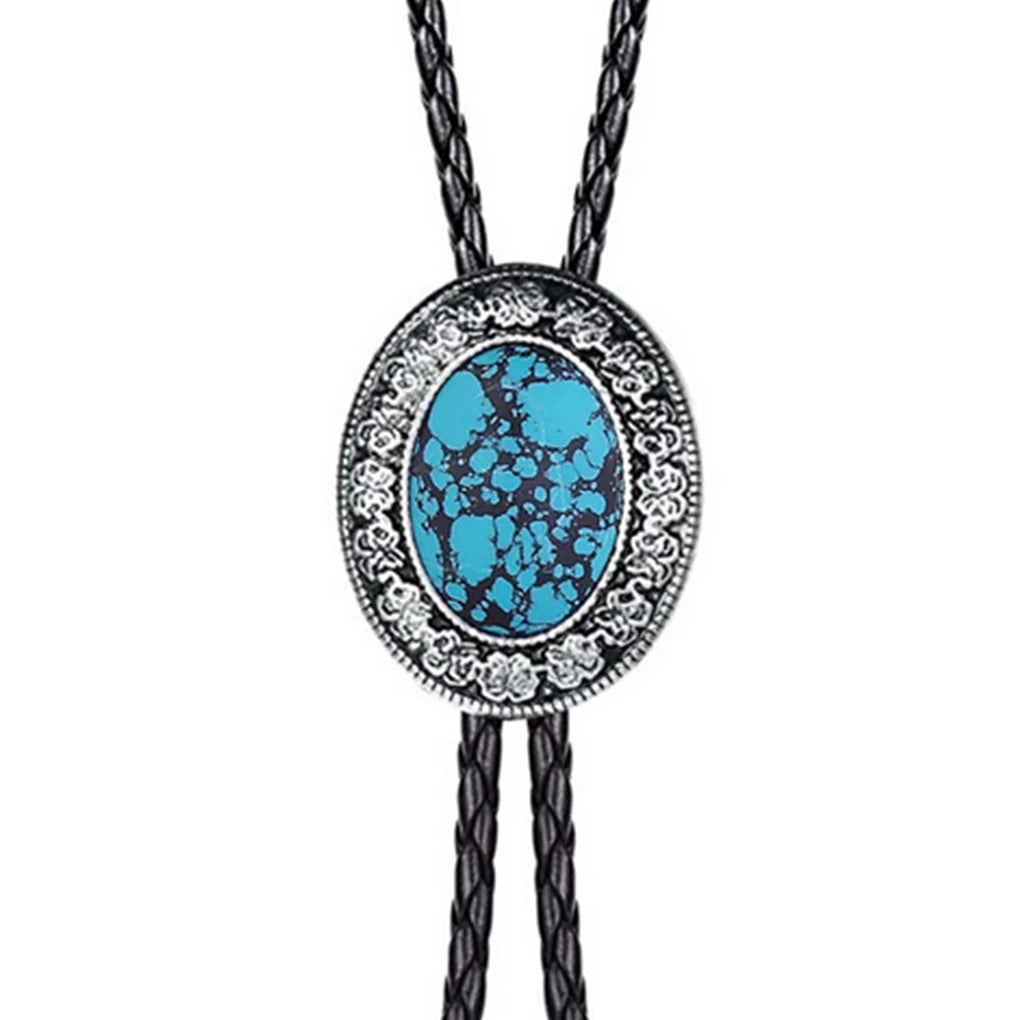Cravatta Bolo Tie "Navajo Stone" con Pietra Incastonata
