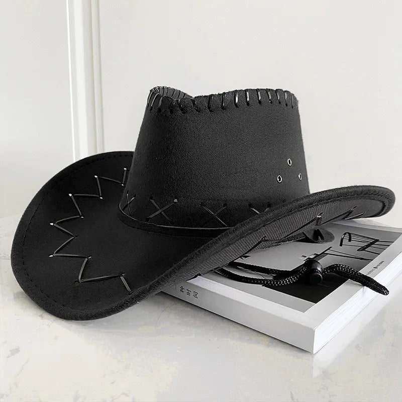 Cappello da Cowboy "Canyon Trail" con Cuciture a Vista