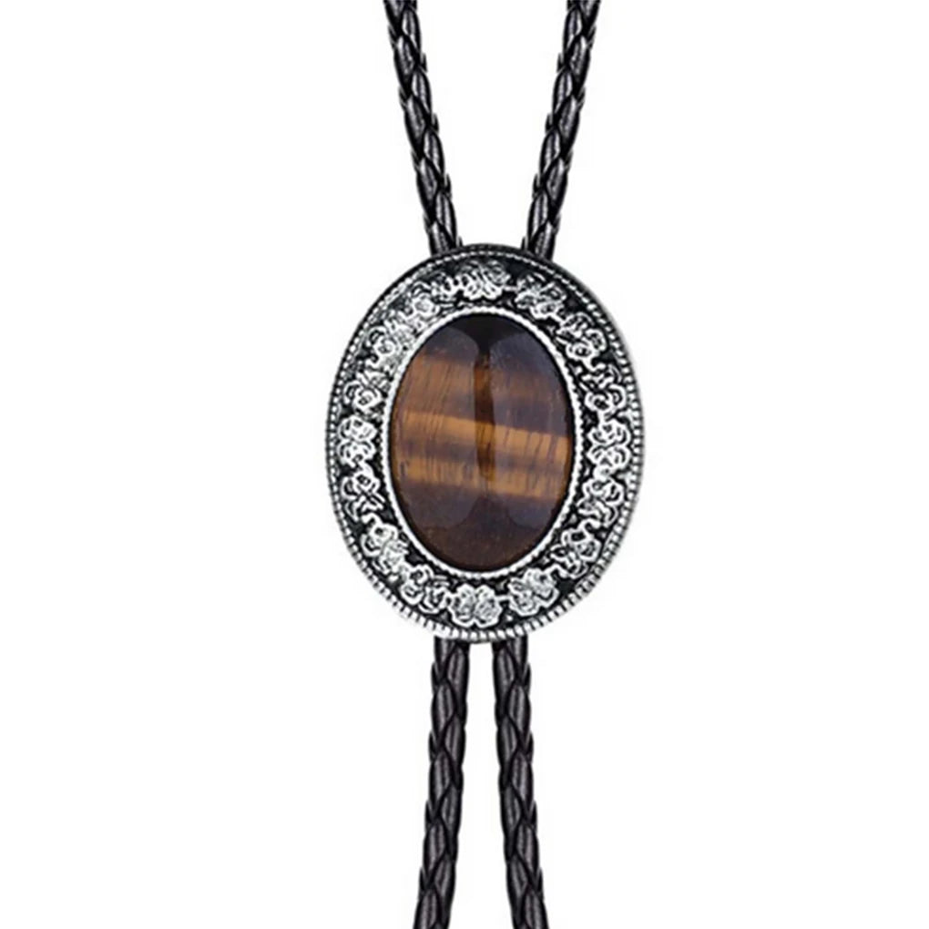 Cravatta Bolo Tie "Navajo Stone" con Pietra Incastonata